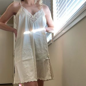 Cream Slip Dress